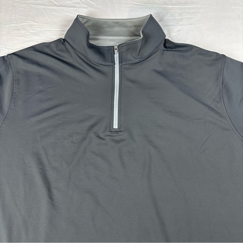 Peter Millar Gray Perth Quarter-Zip Performance Golf Pullover XXL